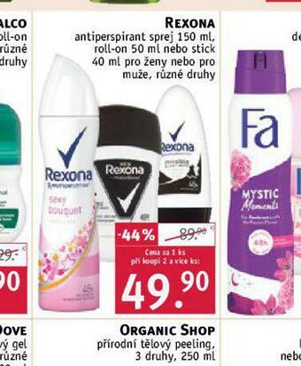 Rossmann Rexona antiperspirant nabídka