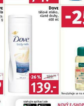 Rossmann Dove tělové mléko nabídka