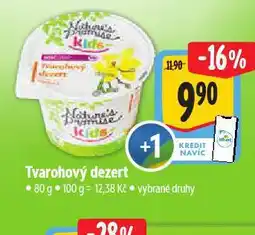 Albert Tvarohový dezert nabídka