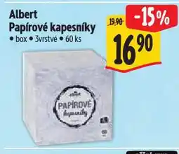 Albert Papírové kapesníky nabídka