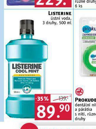 Rossmann Listerine ústní voda nabídka