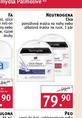 Rossmann Neutrogena cica ponožková maska nabídka