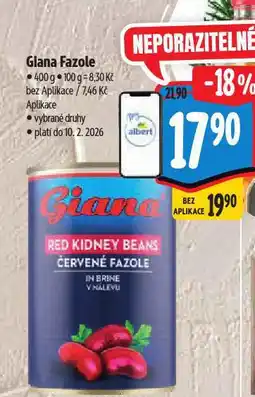 Albert Giana fazole nabídka