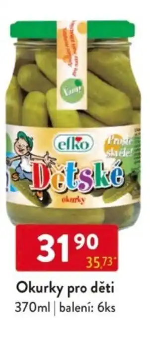 Qanto Efko Okurky pro děti nabídka