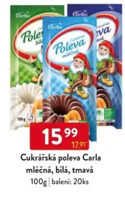 Qanto Cukrářská poleva Carla mléčná, bílá, tmavá nabídka