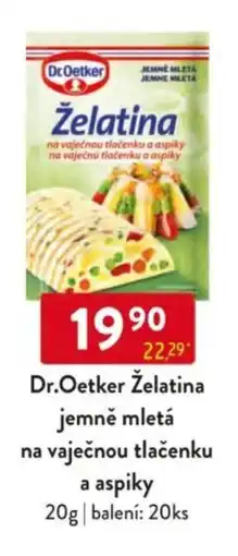 Qanto Dr.Oetker Želatina jemně mletá na vaječnou tlačenku a aspiky nabídka