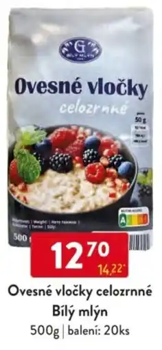 Qanto Ovesné vločky celozrnné Bílý mlýn nabídka