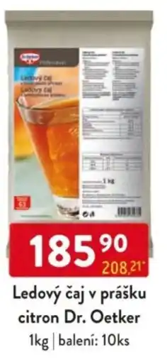 Qanto Ledový čaj v prášku citron Dr. Oetker nabídka