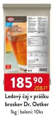 Qanto Ledový čaj v prášku broskev Dr. Oetker nabídka