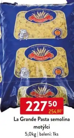 Qanto La Grande Pasta semolina motýlci nabídka