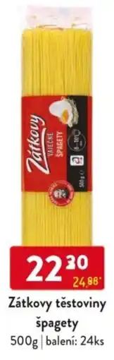 Qanto Zátkovy těstoviny špagety nabídka