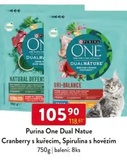 Qanto Purina One Dual Natue Cranberry s kuřecím, Spirulina s hovězím nabídka