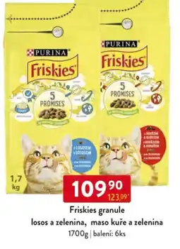 Qanto Friskies granule losos a zelenina, maso kuře a zelenina nabídka