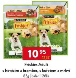 Qanto Friskies Adult s hovězím a brambor, s kuřetem a mrkví nabídka