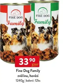 Qanto Fine Dog Family zvěřina, hovězí nabídka