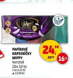 Penny Market PAPÍROVÉ KAPESNÍČKY WIPPY, 10x 10 ks nabídka