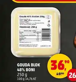 Penny Market GOUDA BLOK 48% BONI nabídka