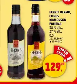 Penny Market FERNET KLASIK KRÁLOVSKÁ PALÍRNA nabídka
