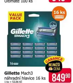 Teta Gillette Mach3 náhradní hlavice 16 ks nabídka