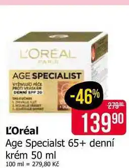 Teta L'Oréal Age Specialst 65+ denní krém 50 ml nabídka