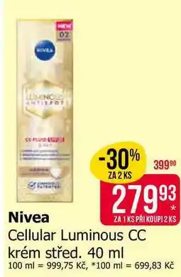 Teta Nivea Cellular Luminous CC krém střed nabídka