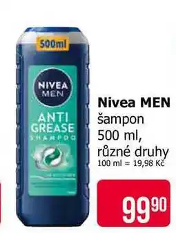 Teta Nivea Men šampon 500ml, vybrané druhy nabídka