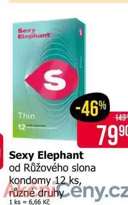 Teta Sexy Elephant od Růžového slona kondomy 12 ks nabídka