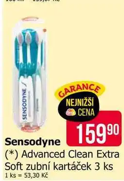 Teta Sensodyne Advanced Clean Extra Soft zubní kartáček 3 ks nabídka