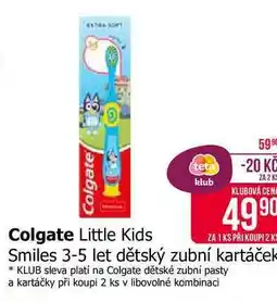 Teta Colgate Little Kids Smiles 3-5let zubní kartáček nabídka