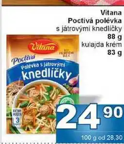Jip Vitana Poctivá polévka s játrovými knedlíčky nabídka