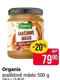 Teta Organis arašídové máslo nabídka
