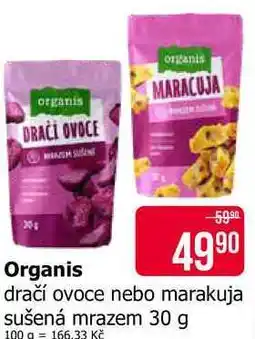 Teta Organis dračí ovoce nebo marakuja sušená mrazem nabídka