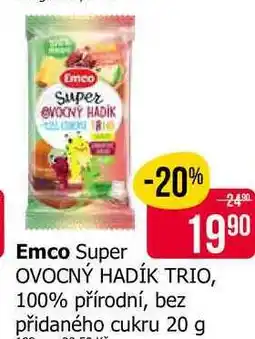 Teta Emco Super OVOCNÝ HADÍK TRIO, 100% přírodní, bez přidaného cukru nabídka
