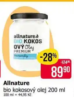 Teta Allnature bio kokosový olej nabídka