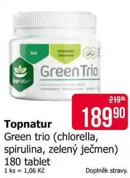 Teta Topnatur Green trio (chlorella, spirulina, zelený ječmen) 180 tablet nabídka