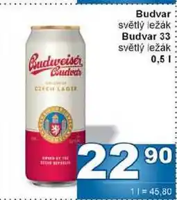 Jip Budvar světlý ležák 0,5l, plech nabídka
