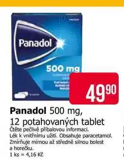 Teta Panadol 500 mg, 12 potahovaných tablet nabídka