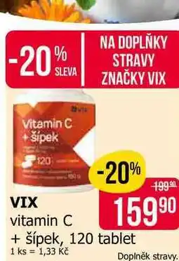 Teta VIX 120 vitamin C + šípek, 120 tablet nabídka