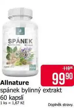 Teta Allnature spánek bylinný extrakt 60 kapslí nabídka