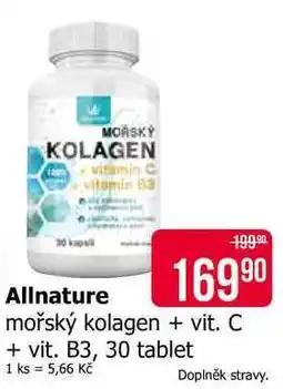 Teta Allnature mořský kolagen + vit. C + vit. B3, 30 tablet nabídka