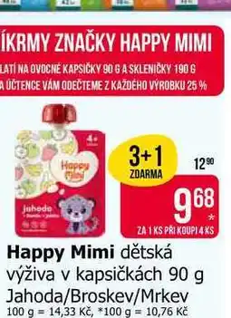 Teta Happy Mimi dětská výživa v kapsičkách nabídka
