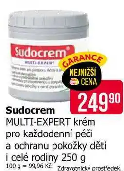 Teta Sudocrem MULTI-EXPERT krém pro každodenní péči a ochranu pokožky dětí i celé rodiny nabídka