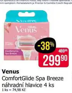 Teta Venus ComfortGlide Spa Breeze náhradní hlavice 4 ks nabídka