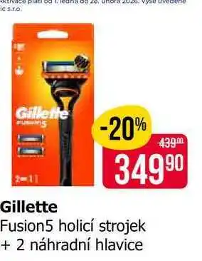 Teta Gillette Fusion5 holicí strojek + 2 náhradní hlavice nabídka