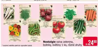 Nostalgie osiva zelenina, bylinky, květiny 1 ks, různé druhy