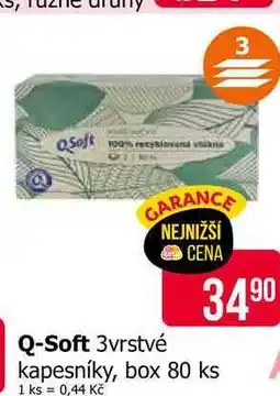 Teta Q-Soft 3vrstvé kapesníky, box 80 ks nabídka