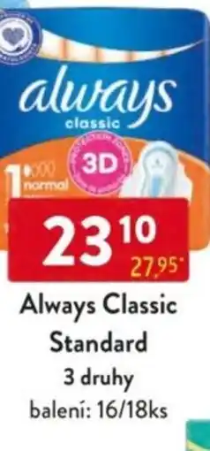 Qanto Always Classic Standard 3 druhy nabídka