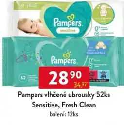 Qanto Pampers vlhčené ubrousky Sensitive, Fresh Clean nabídka