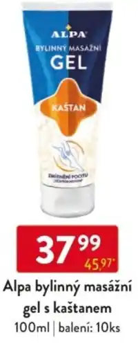 Qanto Alpa bylinný masážní gel s kaštanem nabídka