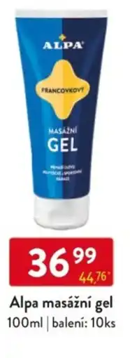Qanto Alpa masážní gel nabídka